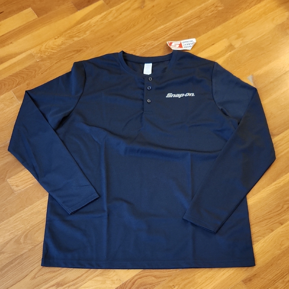 Snap Men's Dark Blue Long Sleeve Tee